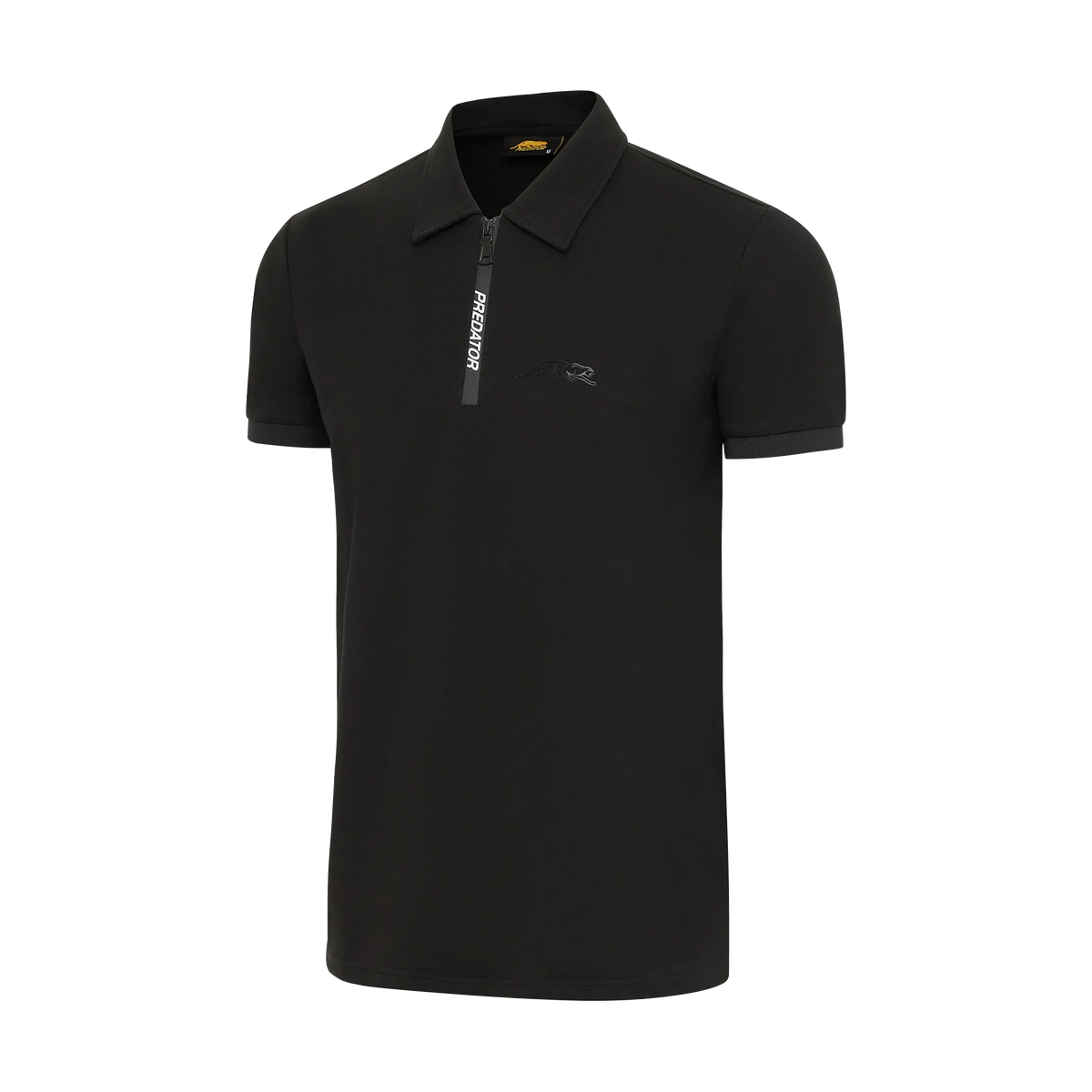 Black zipper polo shirt with PREDATOR branding