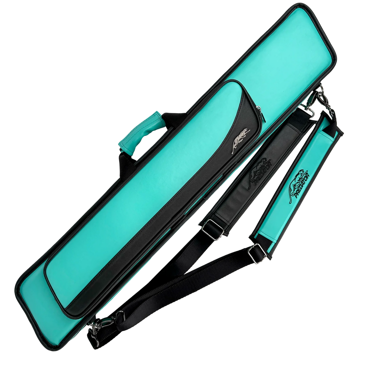 Roadline Soft Teal Pool Cue 4x8 Case With Straps