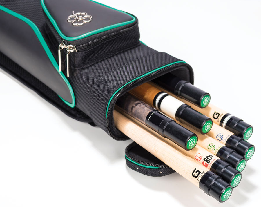 McDermott Sport Hard Pool Cue Case Black/Green 3x5 Open