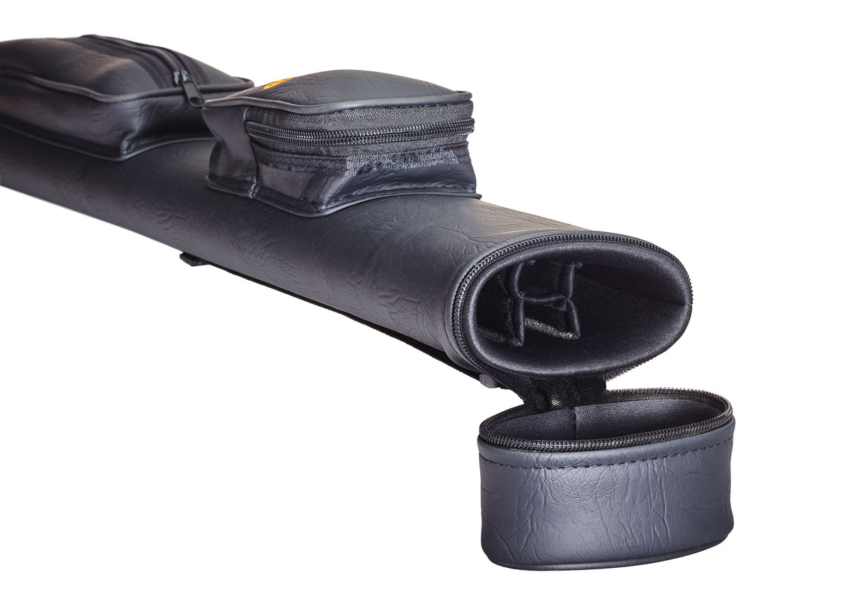 Cyber Royal 2x2 Black Hard Pool Cue Case Open