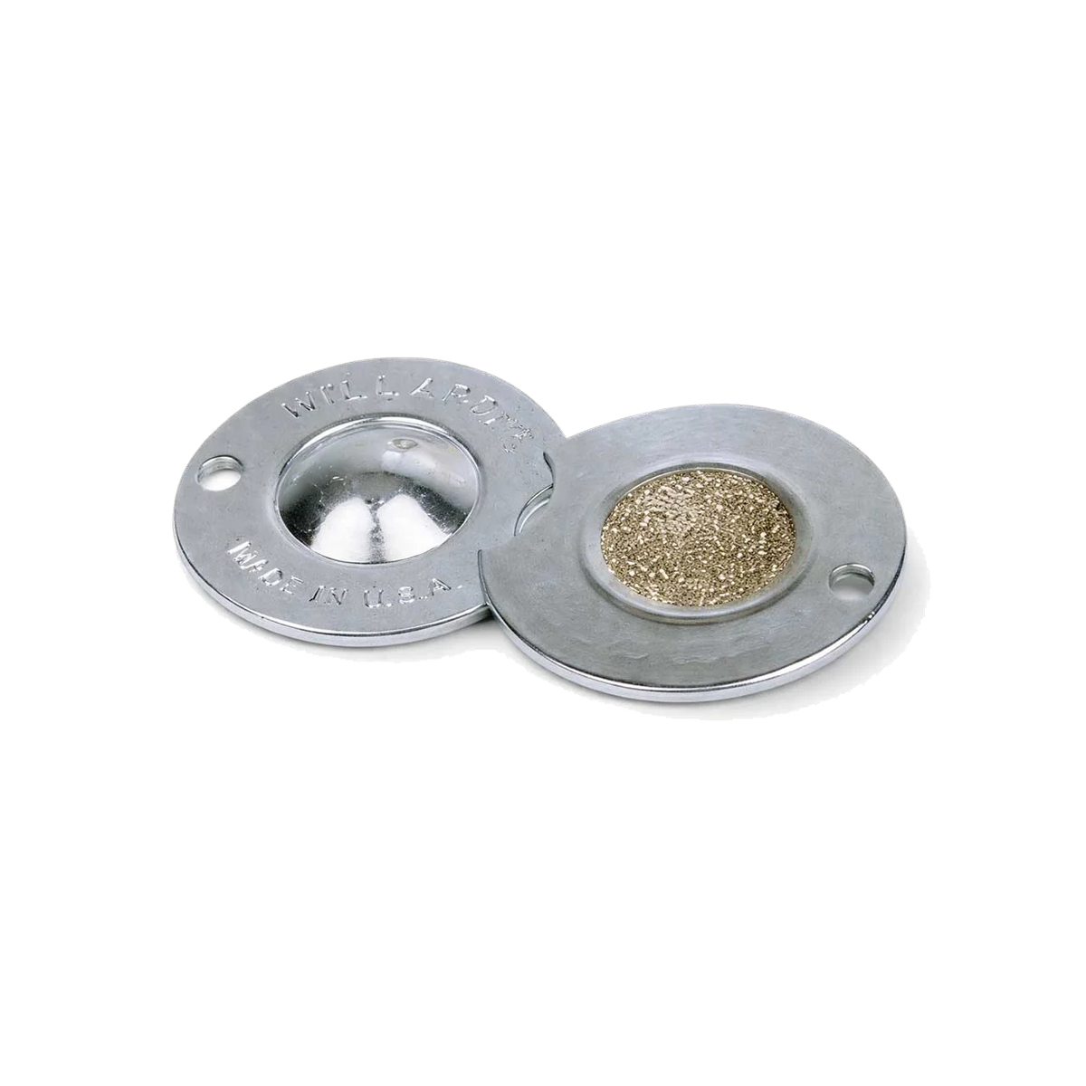 Willard's Two-Piece Cue Tip Shaper and Scuffer in Silver Metal