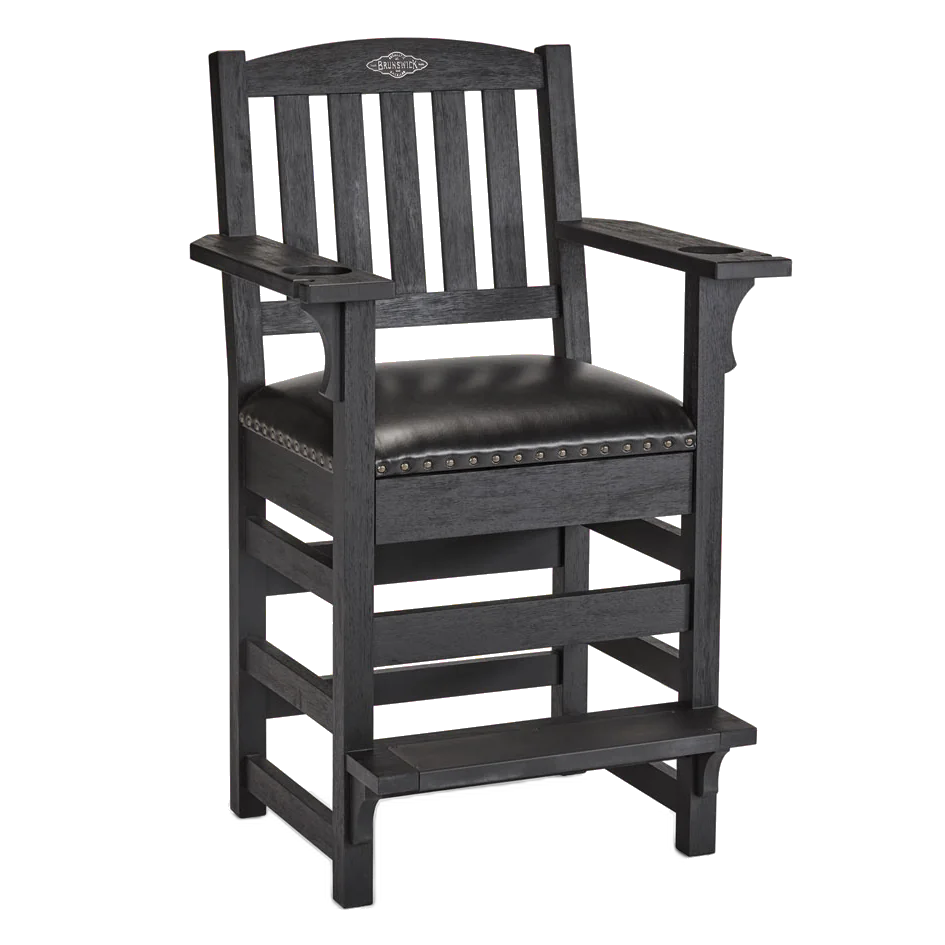 Brunswick Centennial Players Chair In Black Wire Brush