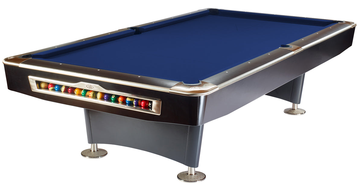 Olio 4909 Matte Black 8ft Blue Pool Table