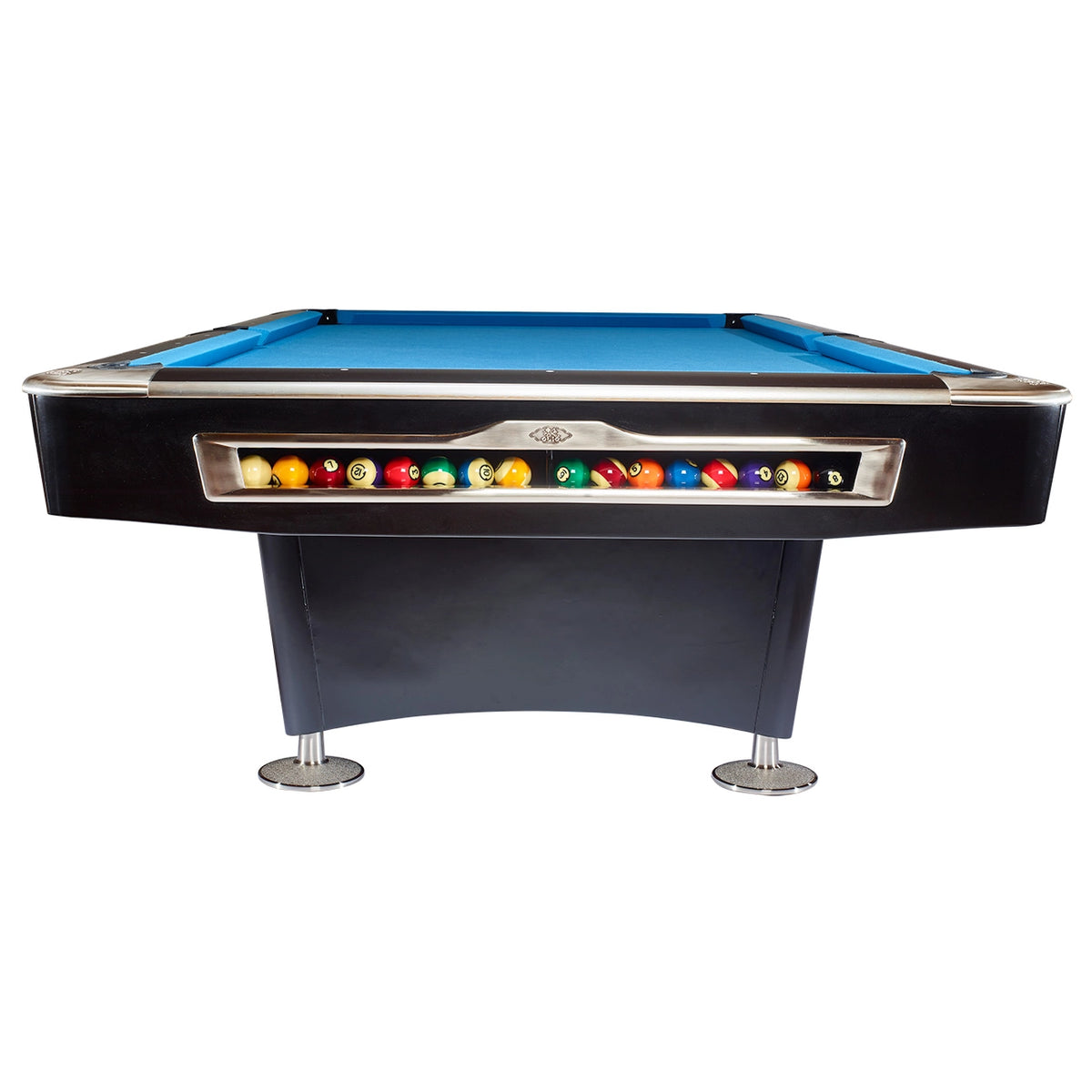 Olio 4809 8ft Matte Black Pool Table Front