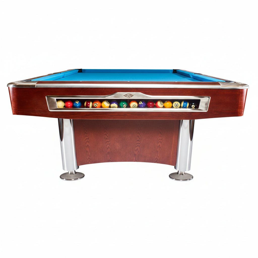 Olio Mahogany 9ft Pool Table Front