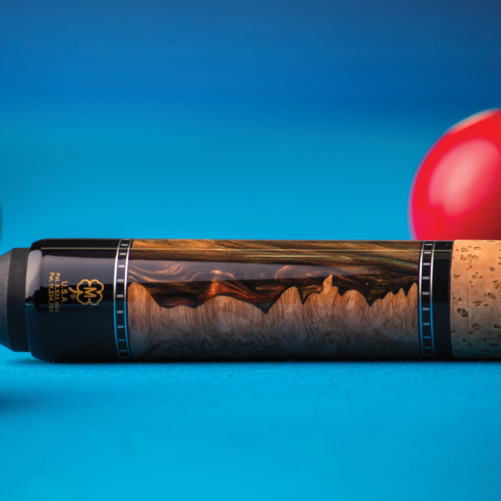McDermott H1351 Pool Cue on a Billiard Table