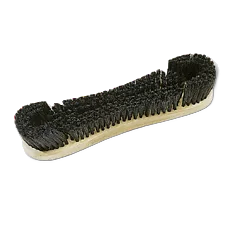 Small Pool Table Brush With Black Bristles On A Natural Wood Handle