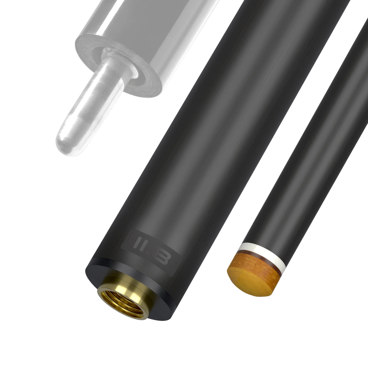 11.8 mm Uni-Loc Joint White Vault Plate REVO Carbon Fiber Pool Shaft