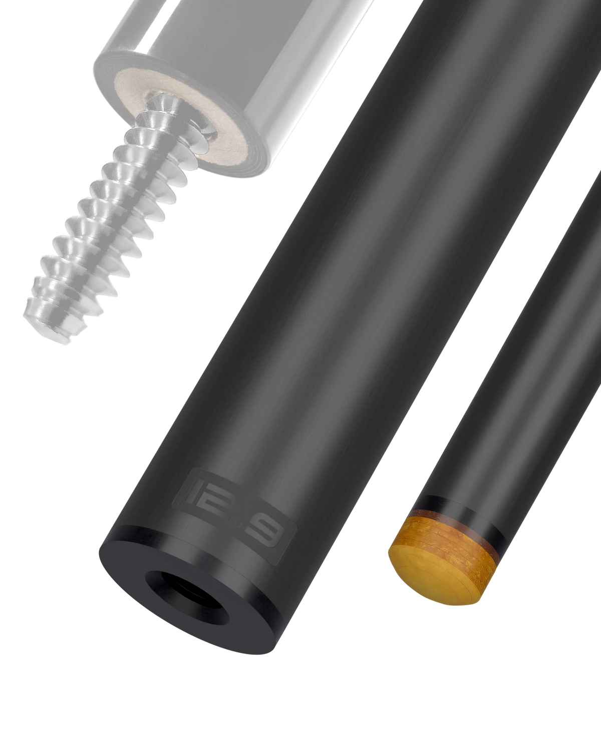 12.9 mm 3/8x10 Joint Black Vault Plate REVO Carbon Fiber Pool Shaft