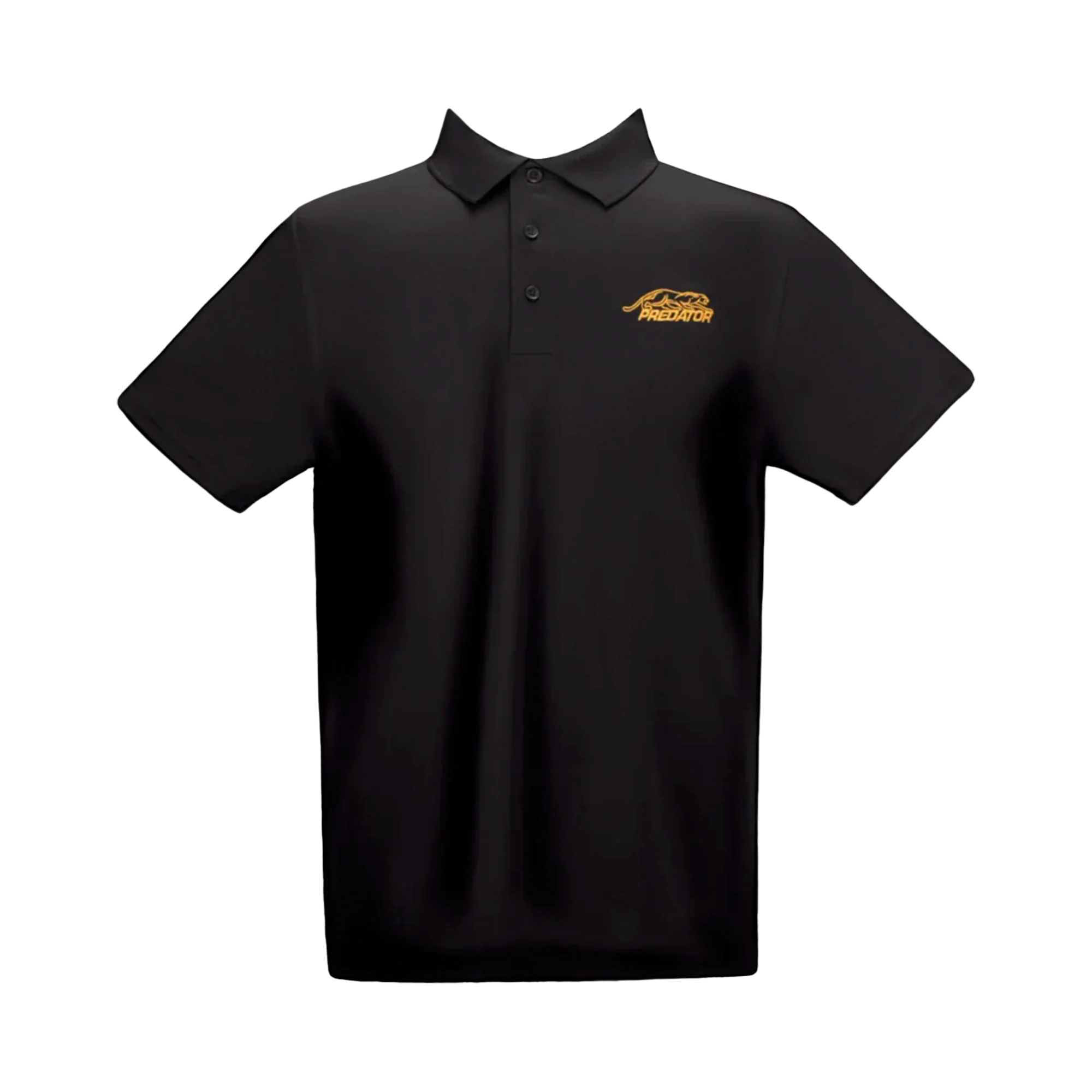 Predator Quick Dry Black Polo Shirt Front