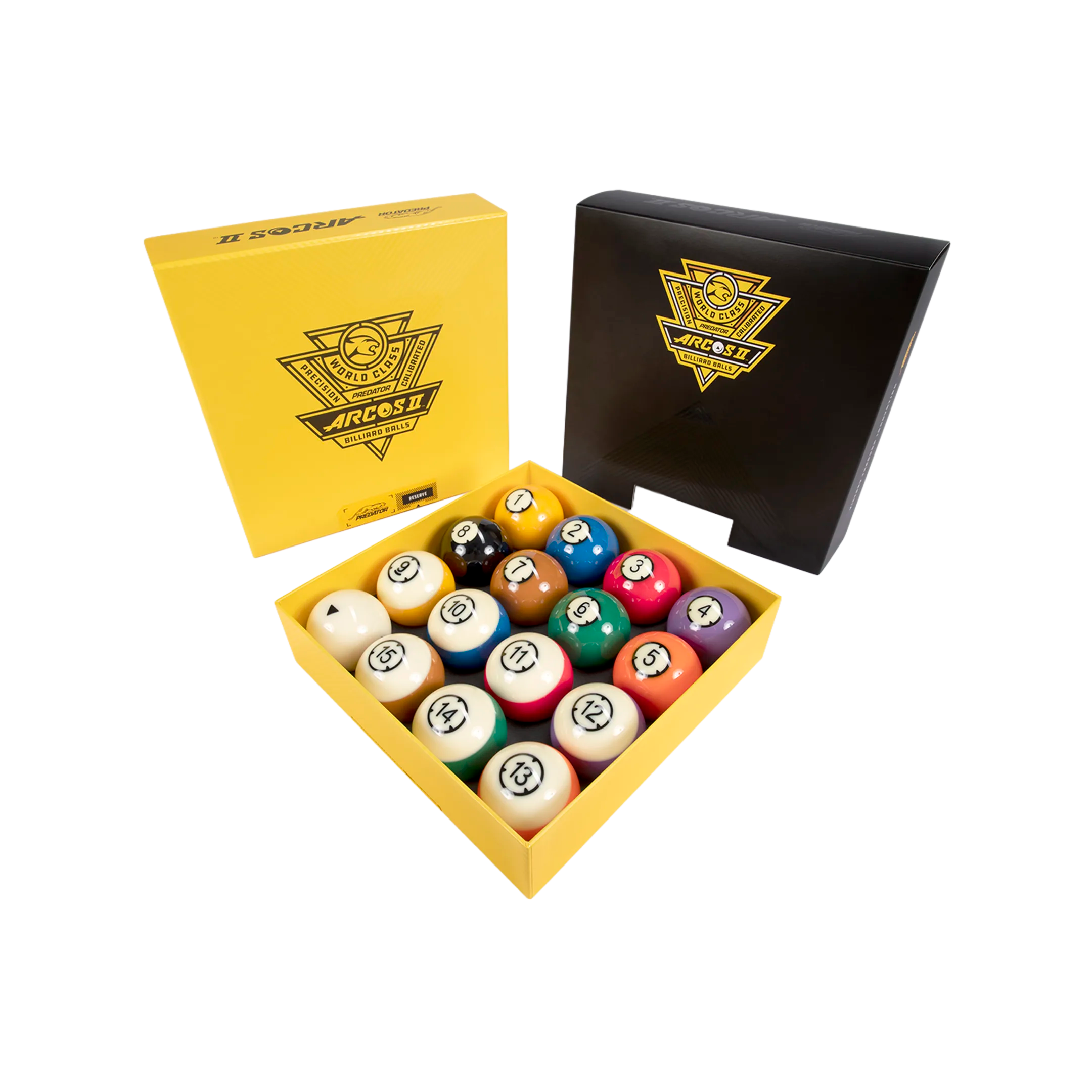 Arcos II Billiard Ball Set with Packaging