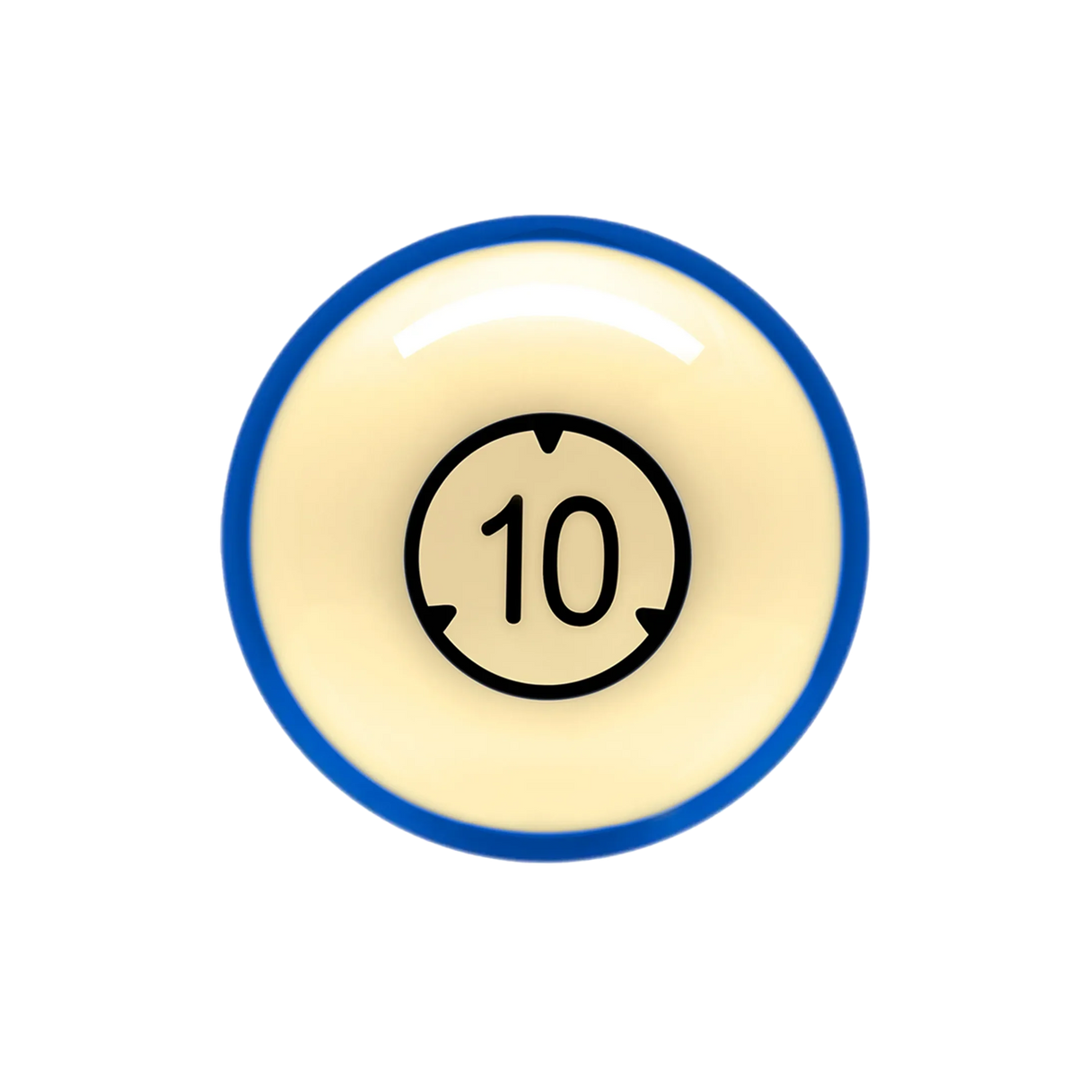 Blue stripe 10 pool ball