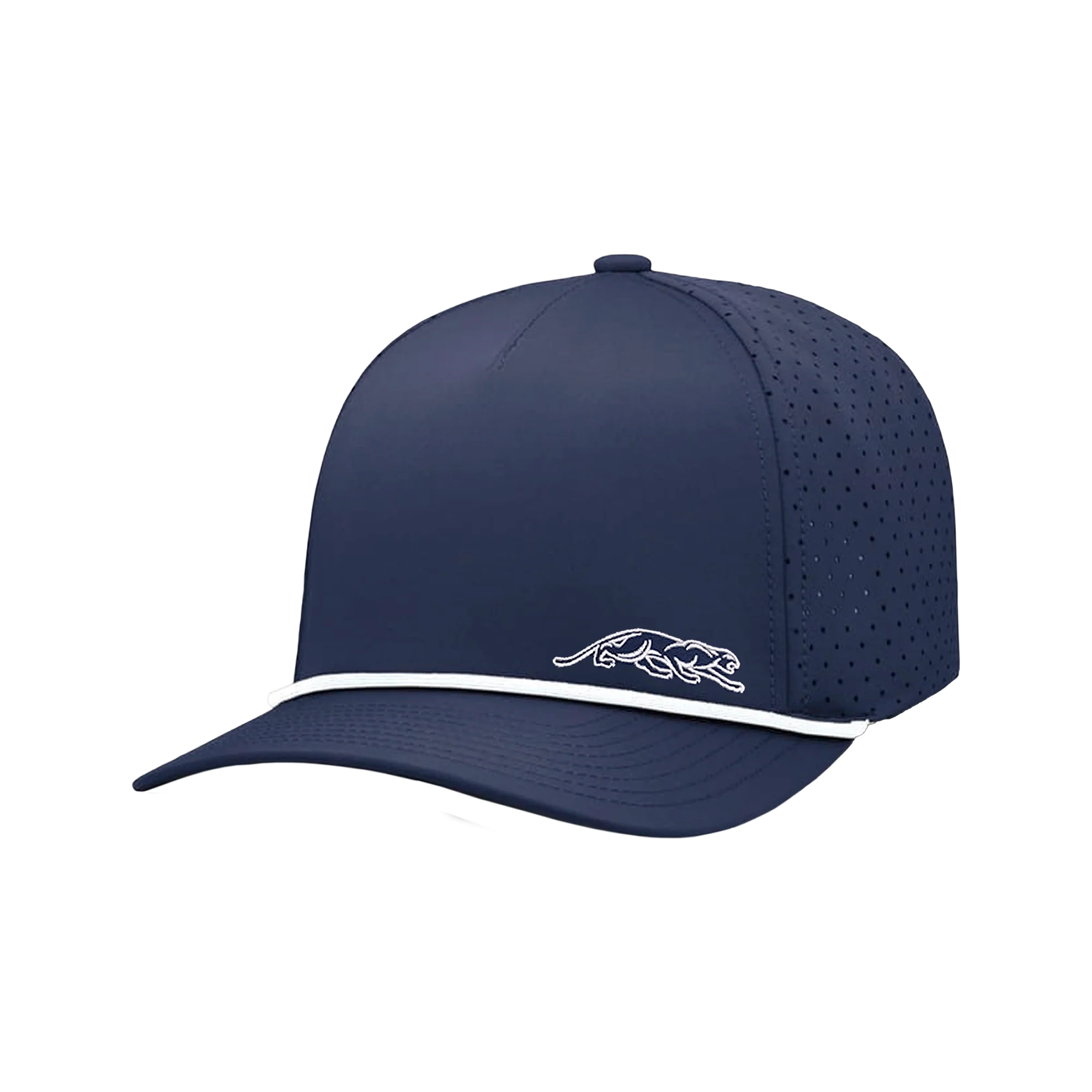 Navy Blue Laser Vent Cap With White