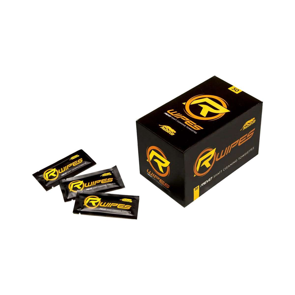 Box of REVO Wipes with individual packets