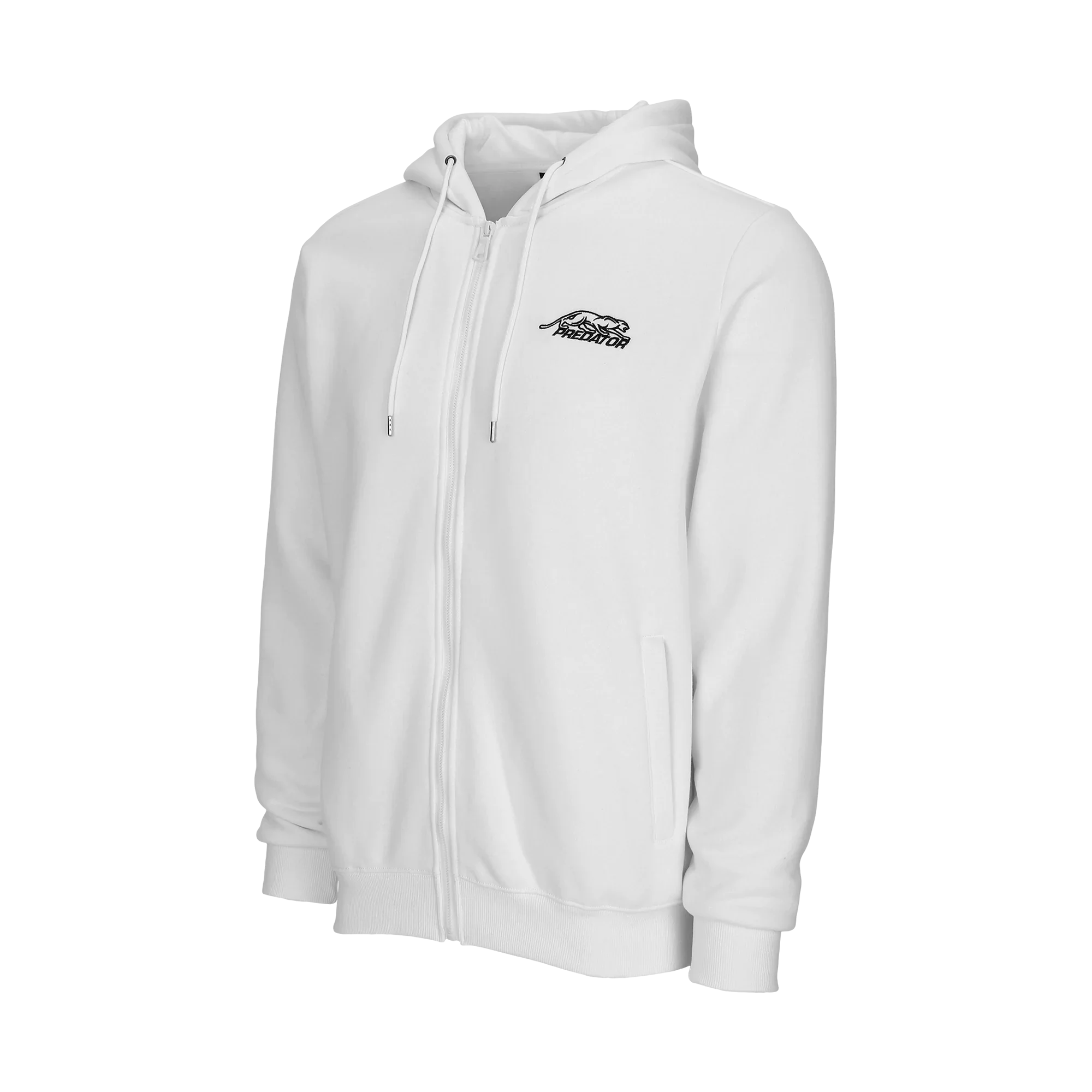 Predator White Zip Up Hoodie Right