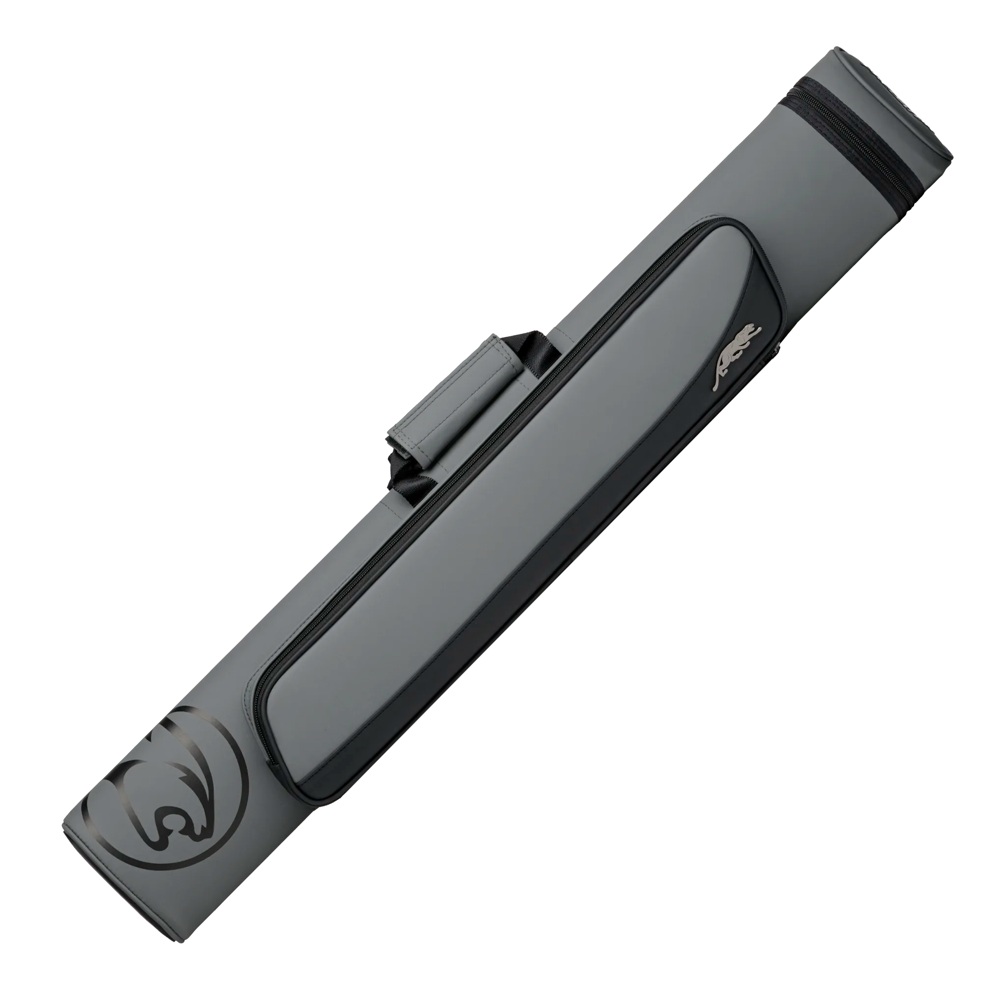 Black and Grey Roadline 2x4 Hard Pool Cue Case Angled
