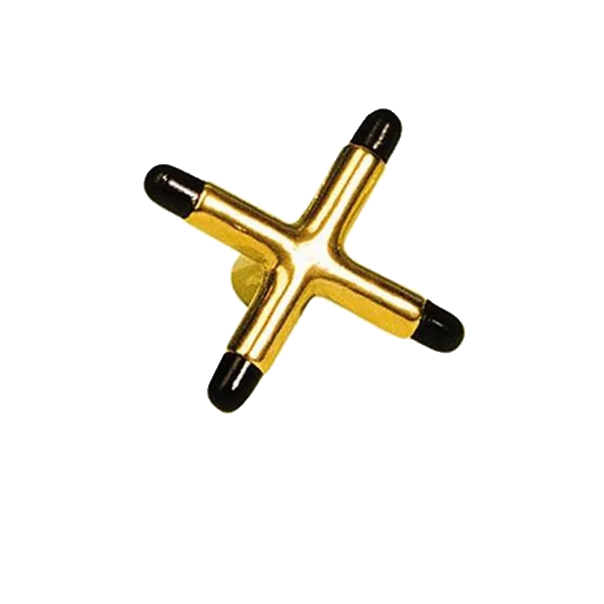 Brass Cross Bridge Head with Black Rubber Tips