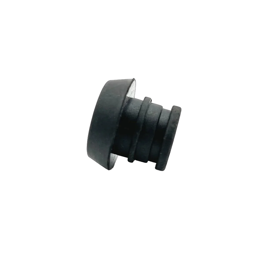 Black Meucci Push-In Rubber Bumper, Side View