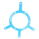 Blue 9 and 10-Ball Racking Template With Diamond Cutouts