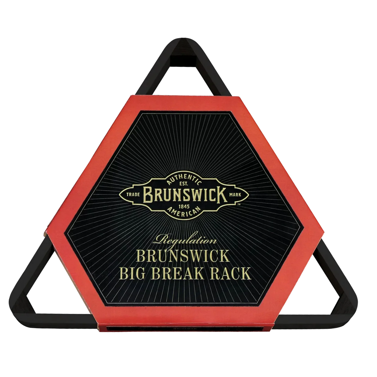 Brunswick Big Break 8-Ball Rack in Black With Regulation Packaging Sleeve