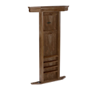 Brunswick Heritage Cue Wall Rack in Nutmeg, Shown Empty