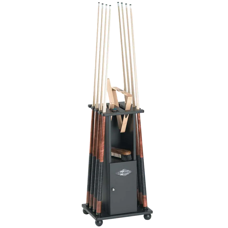 Brunswick Heritage Floor Cue Rack In Matte Black