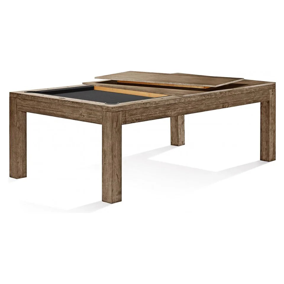 Brunswick Rustic Dark Brown Billiard Dining Room Table Open Top