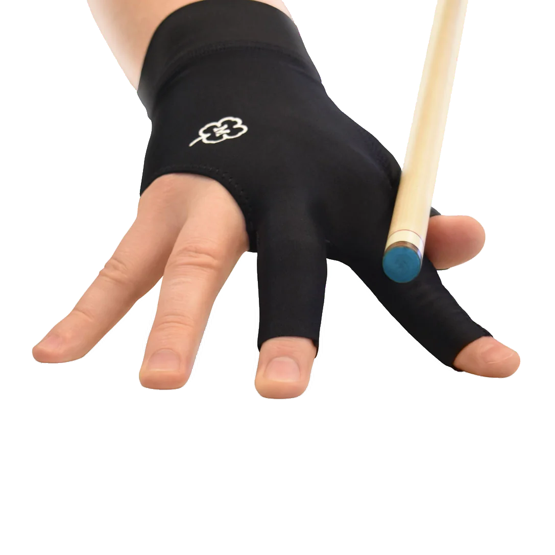 Bridge Hand Wearing A Black McDermott Billiard Glove For Left-Handed Players