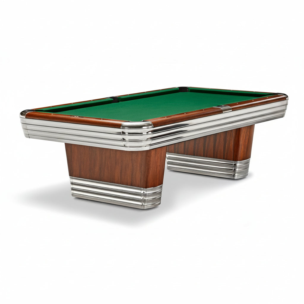 Brunswick Centennial Rosewood/Chrome 8ft Pool Table 