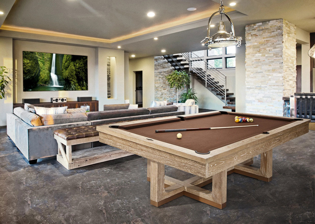 Brunswick Matanza 8ft Sandwashed Pool Table In a Room