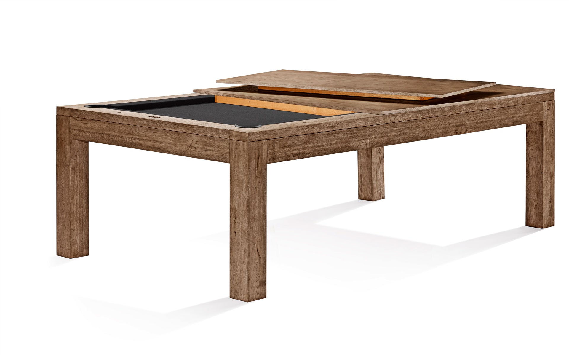 Brunswick Sanibel 8ft Rustic Dark Brown Pool Table Cover Open
