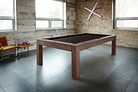 Brunswick Sanibel 8ft Rustic Dark Brown Pool Table In a Room