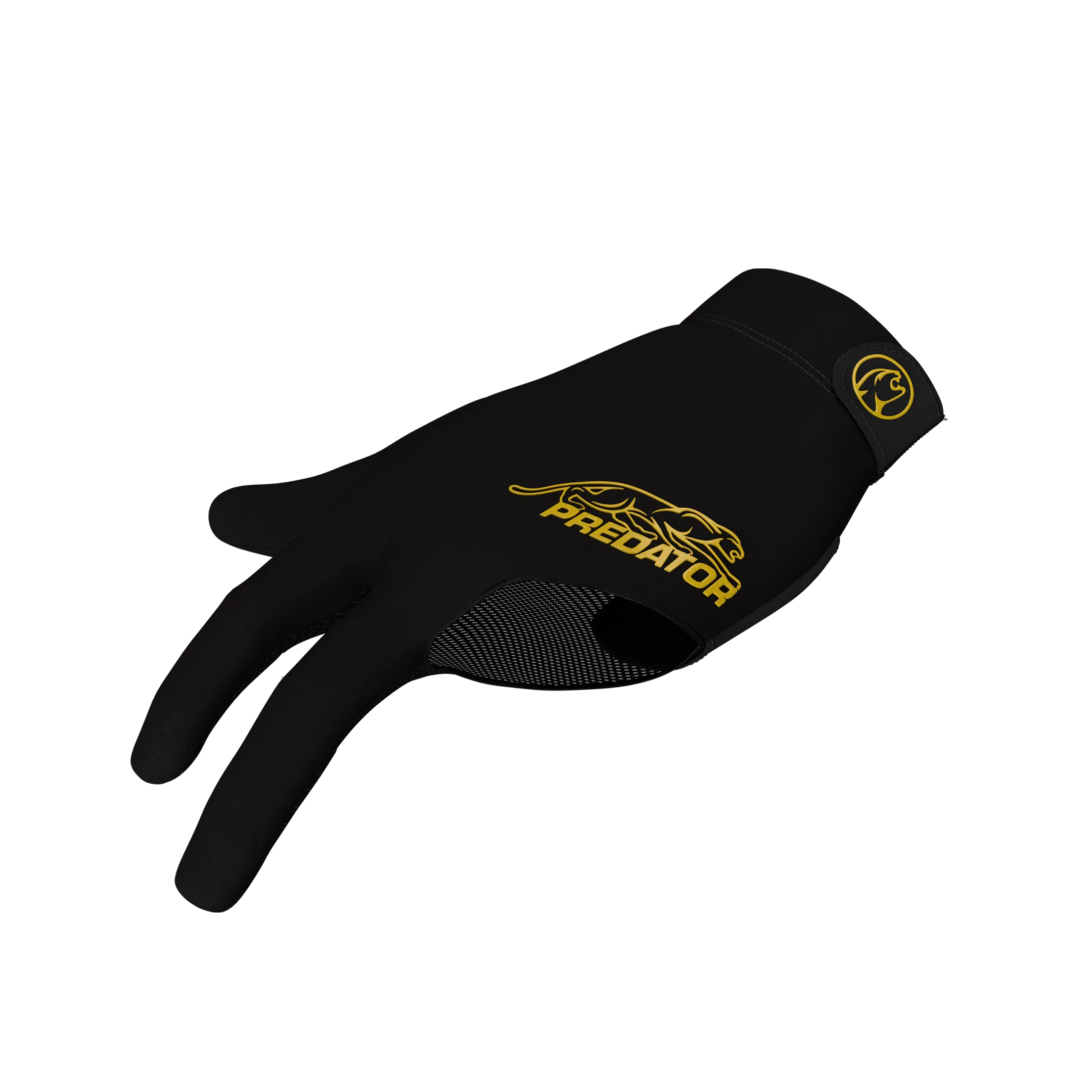 Predator Billiard Glove Black and Yellow Closed Fingers Left Hand