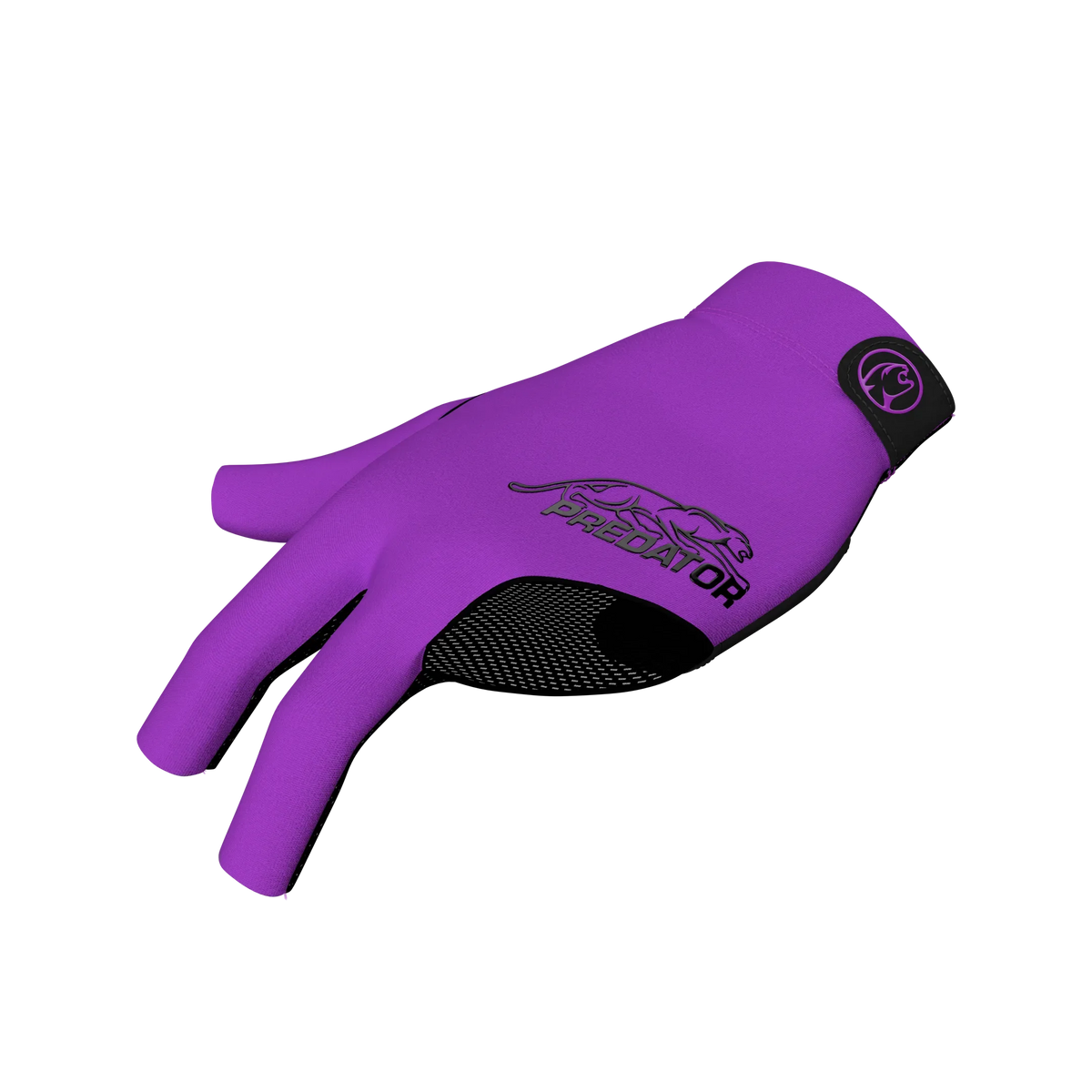 Purple glove with black Predator branding
