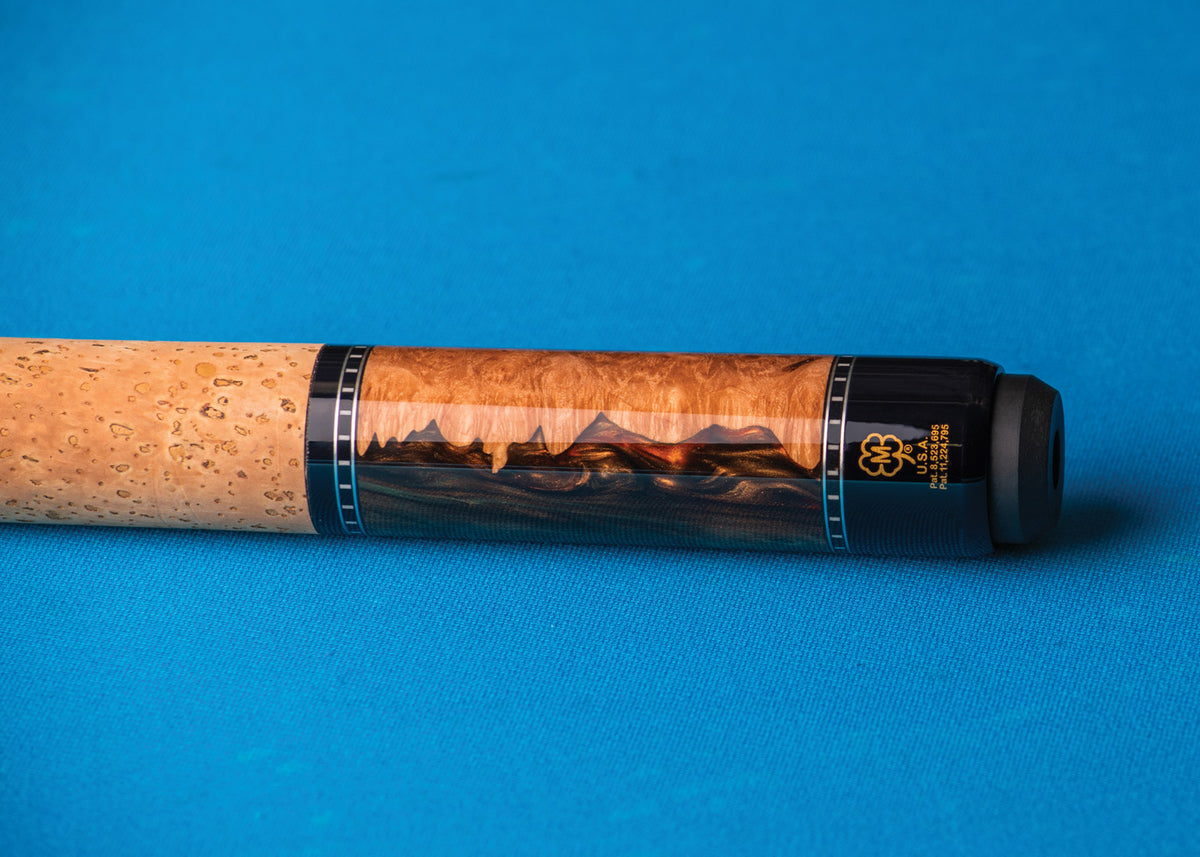 McDermott H1351 Pool Cue Butt on a Billiard Table