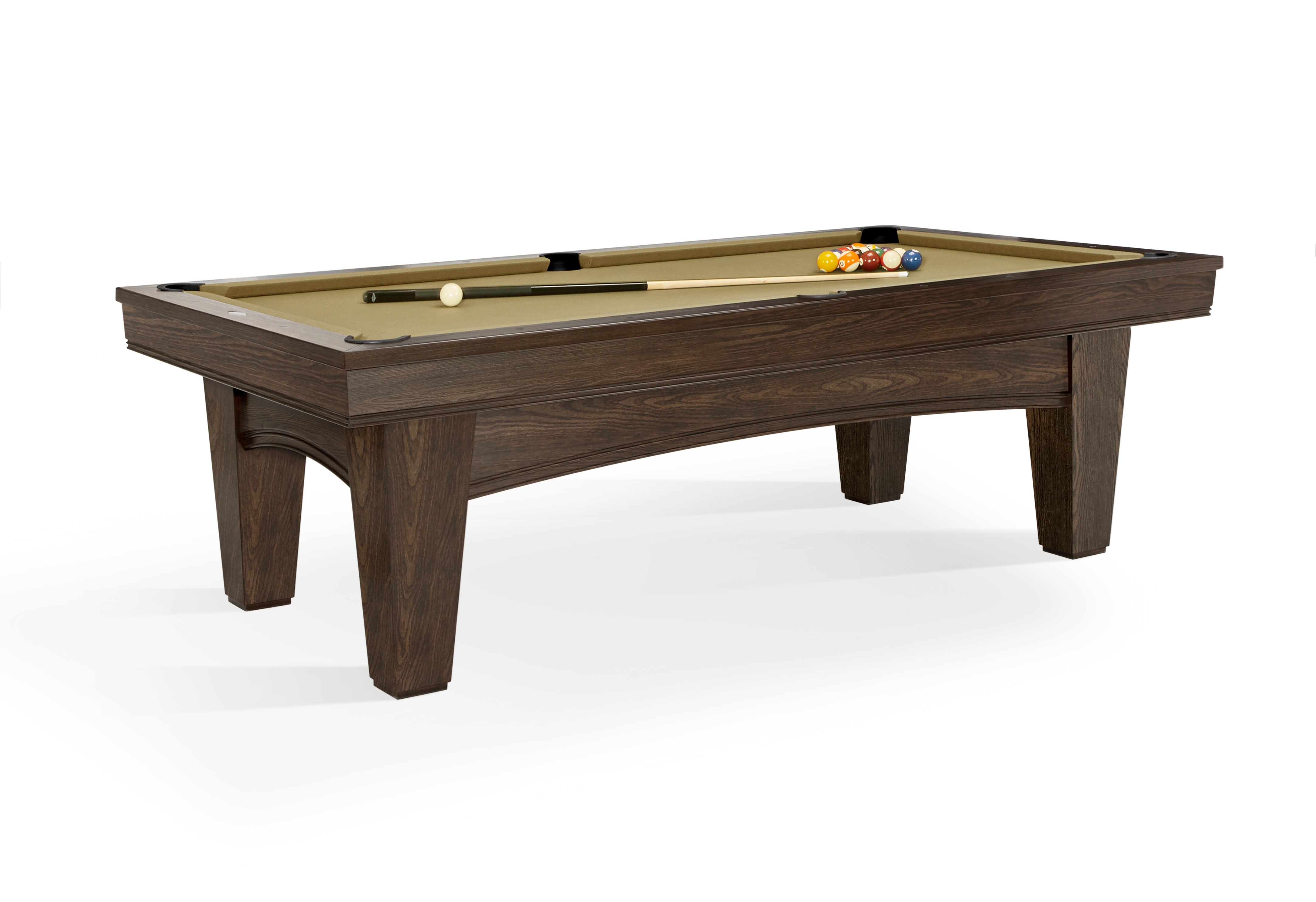 Brunswick Winfield Coffee 8ft Pool Table with Cues and Balls