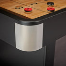 Shuffleboard Pucks On A Brunswick Delray Matte Black 12ft Shuffleboard Table