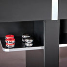 Shuffleboard Pucks On A Brunswick Delray Matte Black 9ft Shuffleboard Table Shelf