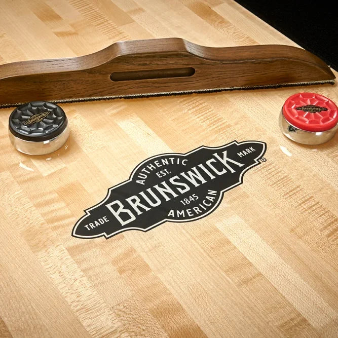 Brunswick Parsons 12 ft Shuffleboard in Natural Oak With Pucks and Brush