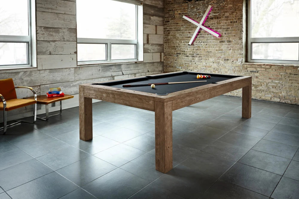 Sanibel 7ft Rustic Dark Brown 7ft Pool Table In a Room