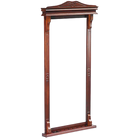 Mahogany Cue Wall Rack With Carved Pediment Top