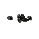 Six Black Screw-On Rubber Tips for Bridge Heads