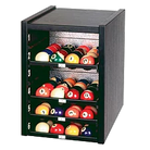 Black Ball Storage Cabinet With Six Drawers of Pool Ball Sets