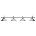 Billiard Lamp With Four Chrome Cone Shades