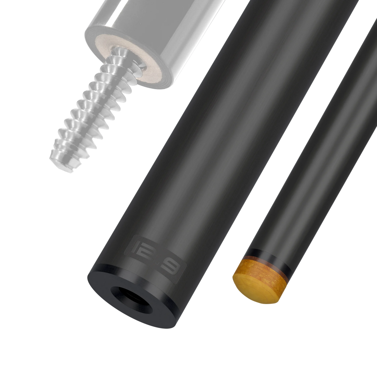 12.9 mm 3/8x10 Joint Black Vault Plate REVO Carbon Fiber Pool Shaft